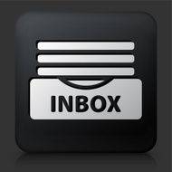 Black Square Button with Inbox Icon