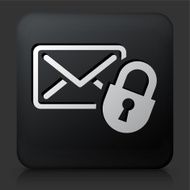 Black Square Button with Letter &amp; Lock Icon
