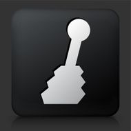 Black Square Button with Shift Stick Icon