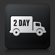 Black Square Button with 2 Day Delivery Icon