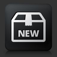 Black Square Button with New Delivery Icon