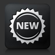 Black Square Button with New Icon