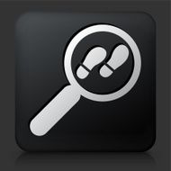 Black Square Button with Investigating Icon N2