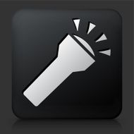 Black Square Button with Flashlight Icon