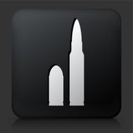 Black Square Button with Bullet Icon