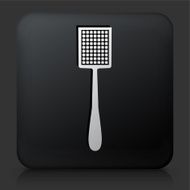 Black Square Button with Fly Swapper Icon