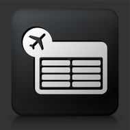 Black Square Button with Flight Information Icon