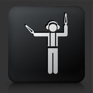 Black Square Button with Ramp Agent Icon