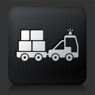 Black Square Button with Luggage Car Icon