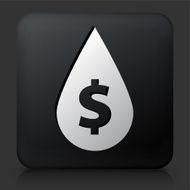 Black Square Button with Gas Price Icon