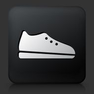Black Square Button with Shoe Icon