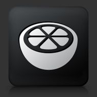 Black Square Button with Orange Icon
