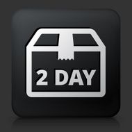 Black Square Button with 2 Day Delivery Icon N2