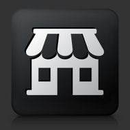Black Square Button with Store Icon