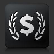 Black Square Button with Dollar Sign Icon