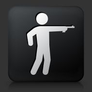 Black Square Button with Gunslinger Icon