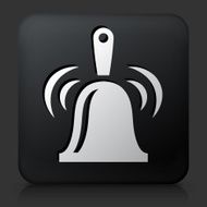 Black Square Button with Ringing Bell Icon