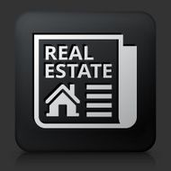 Black square button with Real Estate Ad