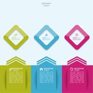 Multicolored paper stickers and glossy diamonds with numbers an