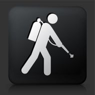 Black Square Button with Terminator Icon