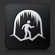 Black Square Button with Exploring Cave