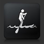 Black Square Button with Paddle Boat