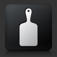 Black Square Button with Cutting Board