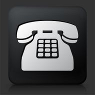 Black Square Button with Home Phone Icon N6