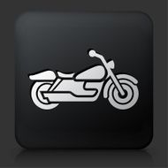 Black Square Button with Motorcycle Icon