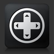 Black Square Button with Game Controller Icon