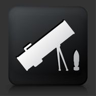 Black Square Button with Rocket Launcher Icon