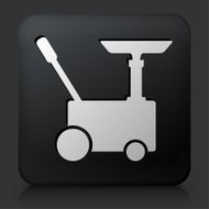 Black Square Button with Car Generator Icon