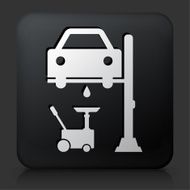 Black Square Button with Car Generator Icon N2