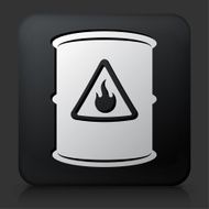 Black Square Button with Flamable Icon