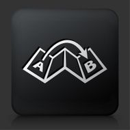 Black Square Button with Map From Point A to B