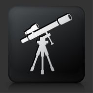 Black Square Button with Telescope and Finder Scope on Tripod