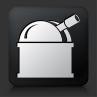 Black Square Button with Observatory