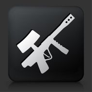 Black Square Button with Paintball Gun