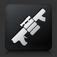 Black Square Button with Air Gun and Spare Bullets