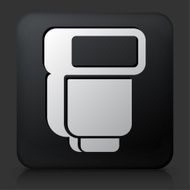 Black Square Button with External Flash For Photography