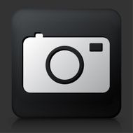 Black Square Button with Digital Camera