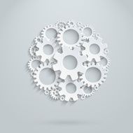 Vector infographic template made of gears