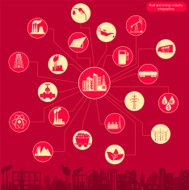 Fuel and energy industry infographic set elements for creating N6