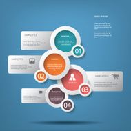 White circles menu options vector illustration suitable for web design N2
