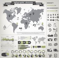 Logistics &amp; shipping infographic elements N2