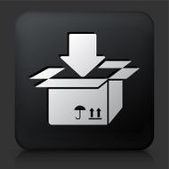 Black Square Button with Box Input Icon