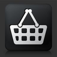 Black Square Button with Shopping Cart Icon N2