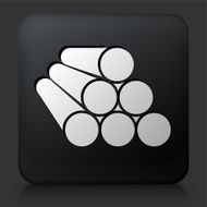 Black Square Button with Construction Pipes Icon