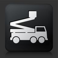 Black Square Button with Lift Truck Icon