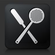Black Square Button with Spreader &amp; Filter Icon